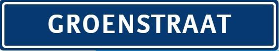 De Groenstraat wordt in 1418 al vermeld als optie groenstraet, in 1419 die groenstraet en in 1455 die gruenstrat, de dialectische vorm gruun voor