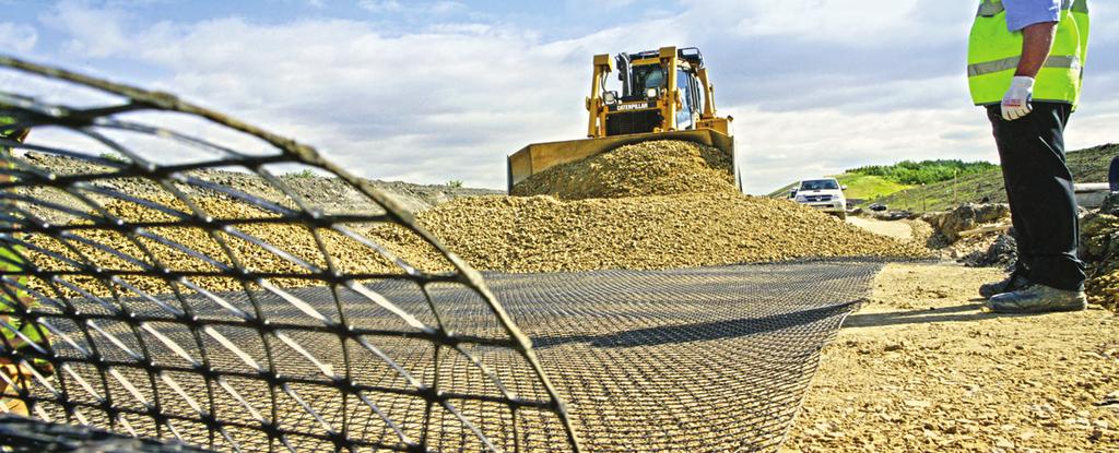 Tensar TriAx geogrids hebben bewezen het funderingsmateriaal zeer effectief in te sluiten en te stabiliseren.