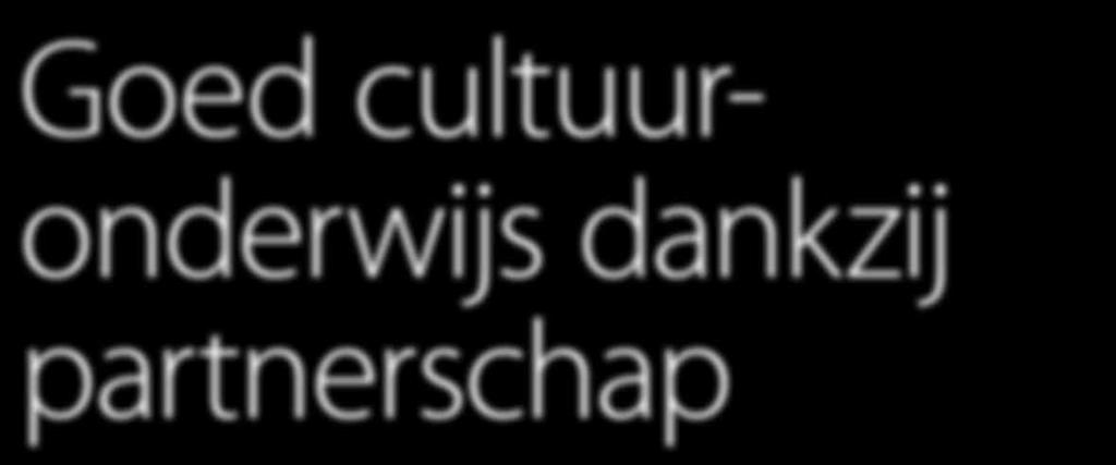 cultuuronderwijs dankzij