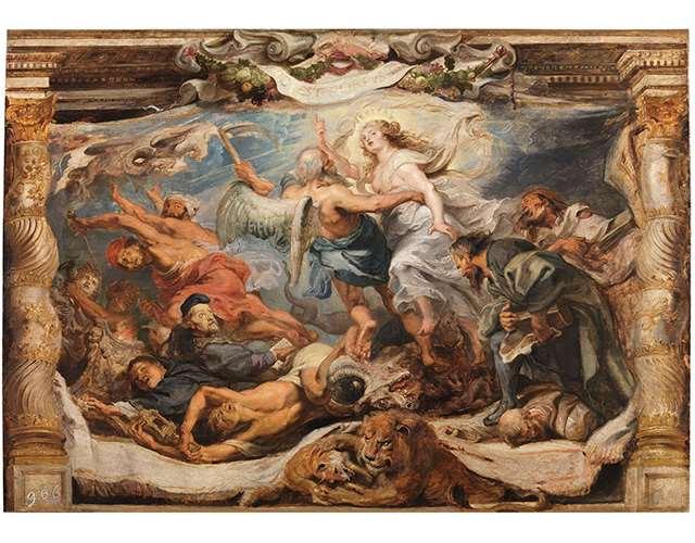 P. Rubens in het klooster van de Descalzas Reales te Madrid Afmeting h*b 300*430 Foto van Rampelberg, Camille, KIK, 1949 KIK regist 49725 DE SCHILDER: Deze schilder uit Den Bosch (1606 1669) was