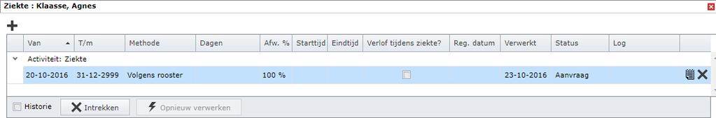 Bij % van rooster en % van contract komt er een invoerveld bij voor het percentage Wanneer u kiest voor Tijden op dagen of Uren op dagen komt er een dagen selectie optie bij.