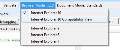 Methode 1 : Ga in het menu van Internet Explorer naar Extra -> Instellingen voor de compatibiliteitsweergave -> Intranetsites met compatibiliteitsweergave weergeven. Zet deze vink uit.