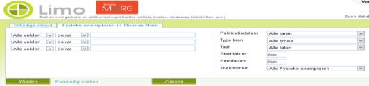exemplaar wil zoeken 14 Opzoeken via LIMO gaat op