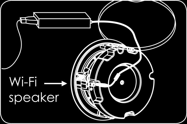 wifi-luidspreker en monteer de luidspreker