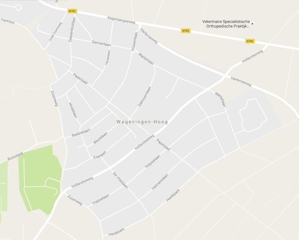 3 Situatie De inspectie betreft alle gemeentelijke bomen in de wijk Wageningen-Hoog (zie