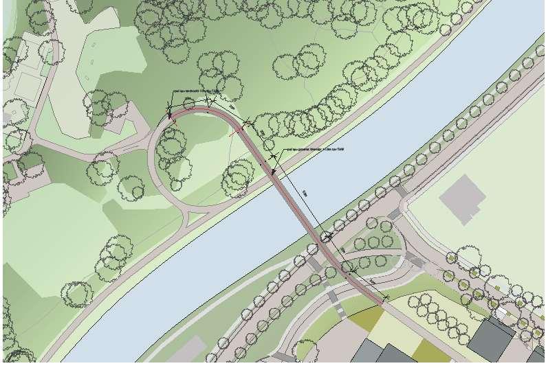 3.4.3. Fietsbrug naar Blaarmeersen De fiets- en wandelbrug over de Leie is conform het Gewestelijk RUP onderdeel van het Rinkhoutpad en verbindt het projectgebied rechtstreeks met het recreatiedomein