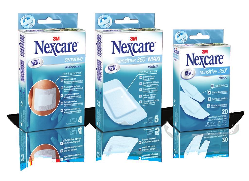 Het Nexcare Sensitive assortiment is een nieuwe