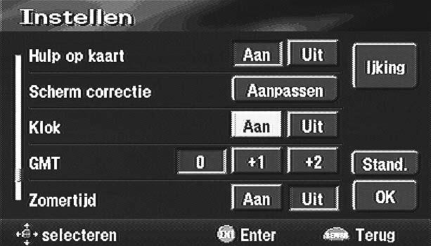 Instellingen aanpassen De huidige tijd instellen Verwachte aankomsttijd instellen U kunt de huidige tijd weergeven die wordt berekend aan de hand van GPS-gegevens.