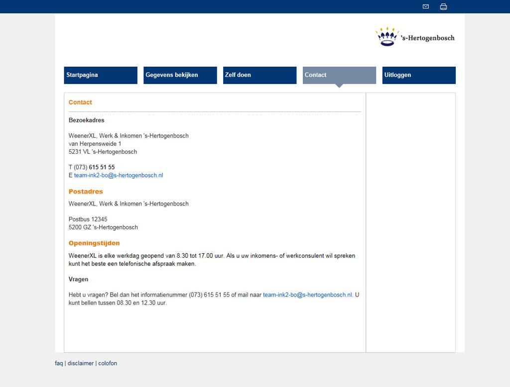 Contact Op de pagina Contact staat vermeld op welke manieren u ons kunt bereiken.
