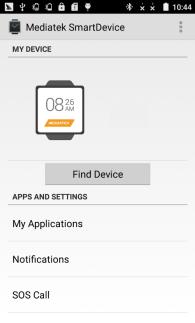 1.1d Go back to the Mediatek SmartDevice app on your smartphone and click on the option "Find Device".