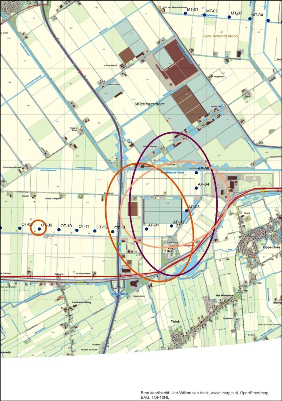 Agriport en Oudelandertocht Figuur XIV16.4 Knelpunten Agriport en Oudelanderstocht Tabel XIV.