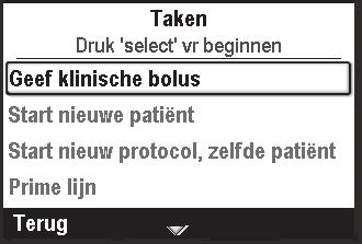 De toegediende hoeveelheid verlaagt het reservoirvolume en verhoogt de toegediende hoeveelheid maar wordt niet opgeteld bij de dosestellers of bij de toedieningslimiet.