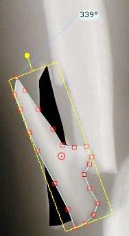 Sluit de contourtekening van het fragment door erop te dubbelklikken.