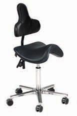 Werkstoelen en stahulpen Werk/trippelstoel zadelvorm Swippo Swippo is een zadelstoel met een verstelbare en draaibare zitting en een eigentijds design.
