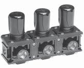 Series Type: Modulair FEATURES OINABLE REGULATOR Type G /8 - G / oinable modular pressure regulator for supplying different circuits at different pressures from a common supply Compact and economical