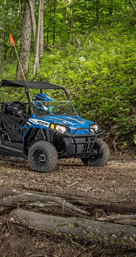 RZR 170 EFI Outlaw 50 In de vorm van de RZR 170 EFI is er ook voor de jeugd een sportieve Side-by-Side.