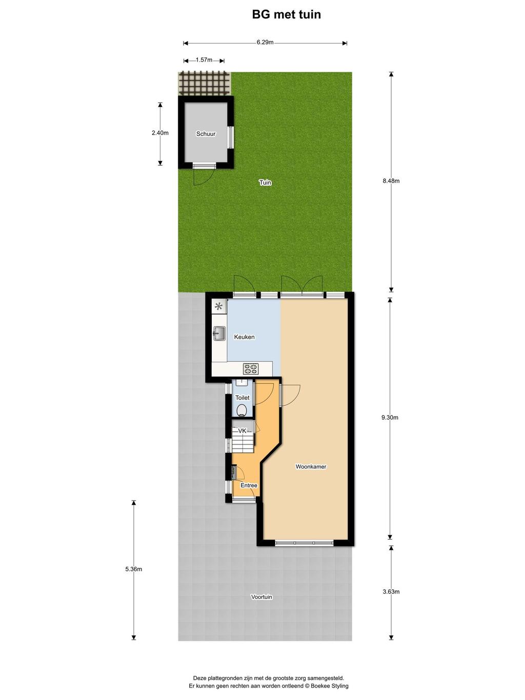 Plattegrond Bloemendaal Kinheimweg 59 Amsterdamstraat