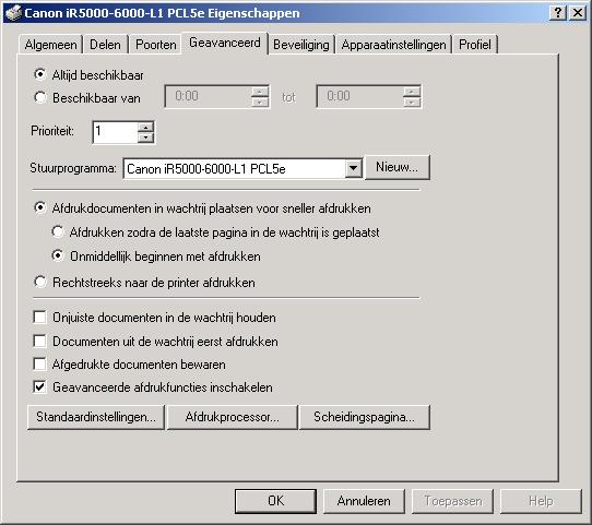 5 Klik op de knop [Nieuw] en volg de instructies op het scherm. 2 Aan de slag OPMERKING Voor Windows NT 4.0 noteert u de printernaam die wordt weergegeven voor [Stuurprogramma].