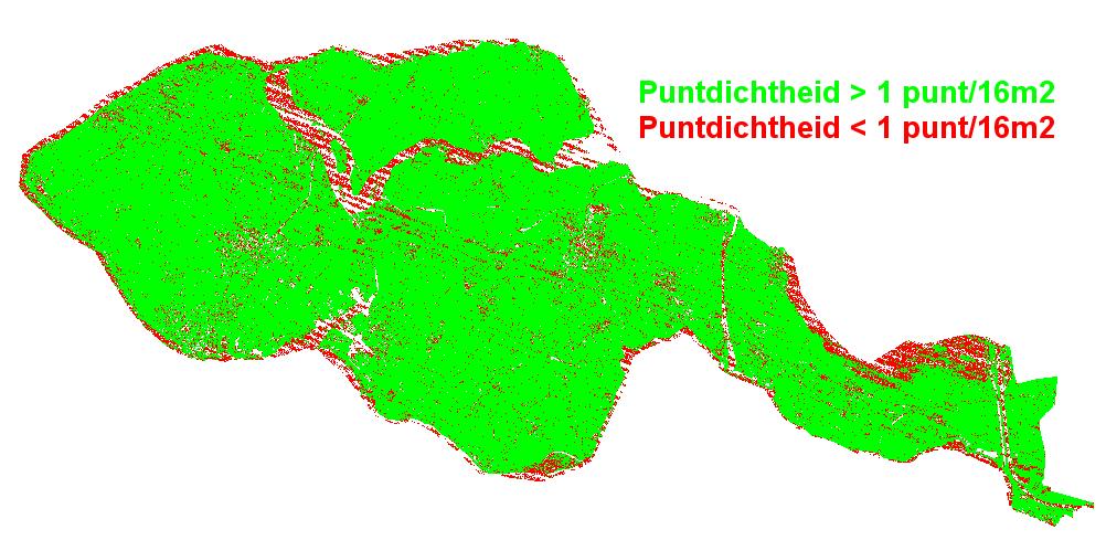 Figuur 13: Puntdichtheid van