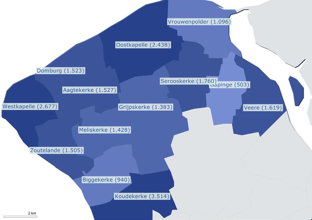 Bijlage 13 Gemeentelijk risicobeeld Veere Demografie De gemeente Veere heeft op 1 januari 2014 21.903 inwoners. Daarmee is Veere qua inwoners de elfde gemeente van de provincie.