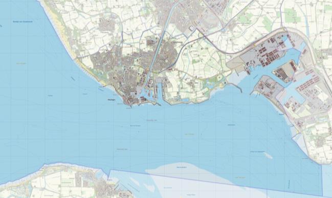 Het grootste deel van het grondgebied bestaat uit water, ook alle water voor de laag waterlijn van de gemeente Sluis en een groot