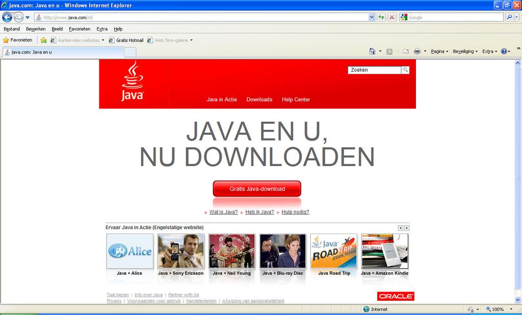4. Installatie Java Ga naar de website: www.java.com.