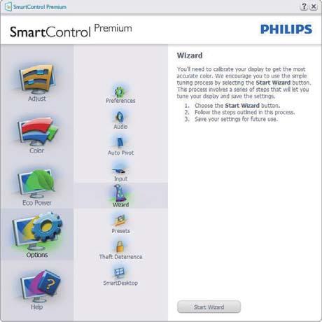 3. Beeldoptimalisatie Eerste start - wizard Wanneer u SmartControl Premium voor de eerste keer opstart na de installatie,