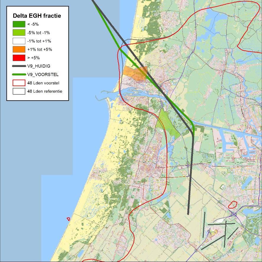 9. Uitvliegroutes t.h.v. IJmond, BERGI route vanaf baan 36L Doel Optimalisatie vertrekkend vliegverkeer langs de vertrekroutes t.h.v. Beverwijk.