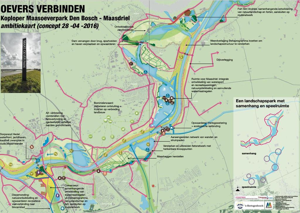 Voorbeeld Hedel; plattegrond / ontwikkeling huidige situatie -