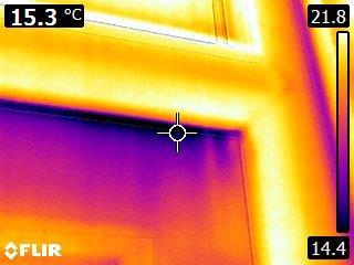 De temperatuurintreding is op deze foto s nog te