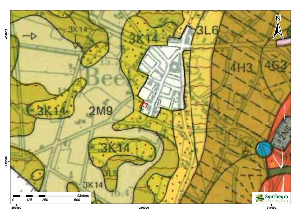 Projectnummer S130115 Legenda 4H3 glooiing van hellingafspoelingen, al dan niet bedekt met dekzand 3K14 dekzandrug 3L6 gordeldekzandwelvingen, al dan niet bedekt met oud bouwlanddek\ 2M9 vlakte van