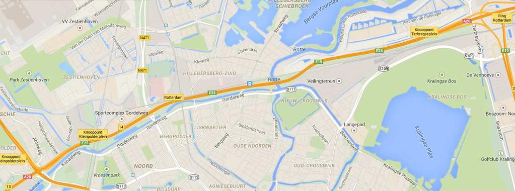 A20: bottleneck motorway, no more space to expand 3+2 cross