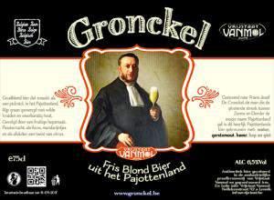 Vrijstaat Vanmol (Lennik) Gronckel Blond 6,5% vol. 24x33cl & 6x75cl Gronckel is een goudblond ambachtelijk bier van alc. 6,5% vol. dat smaakt als een picknick in het Pajottenland.