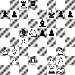 De winnende combinatie was hier 25...b5 26.cxb5 Ld4 (of als wit niet slaat volgt 26. bxc4 27.