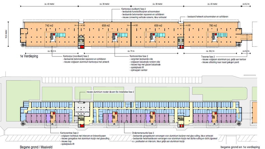 Totaal overzicht VVO: TOTAAL 3.595,42 m 2 Eerste verdieping 2.