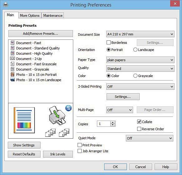 Netwerkservice en softwareinformatie Uitleg bij de printerdriver voor Windows De printerdriver voor Windows heeft een Help-functie.