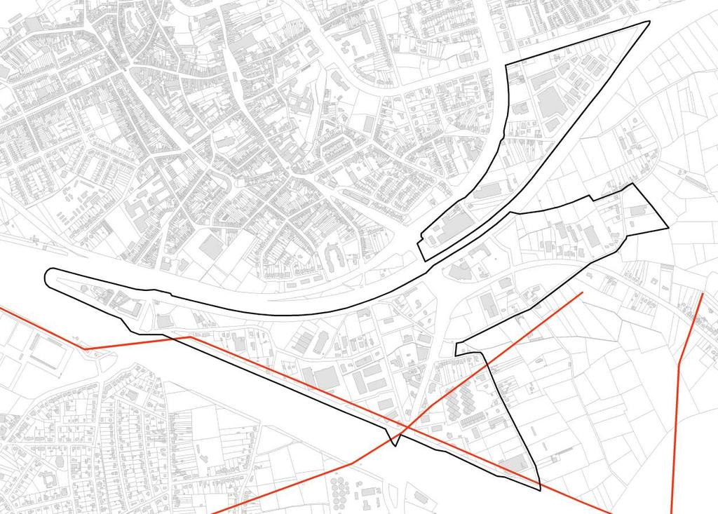 < Herstructureringsproject Bestaande infrastructuur Legende Wegenis Primaire weg II Lokale weg I Lokale weg II Overige: lokale wegen III Openbaar vervoer Traject Halte Fietsnetwerk