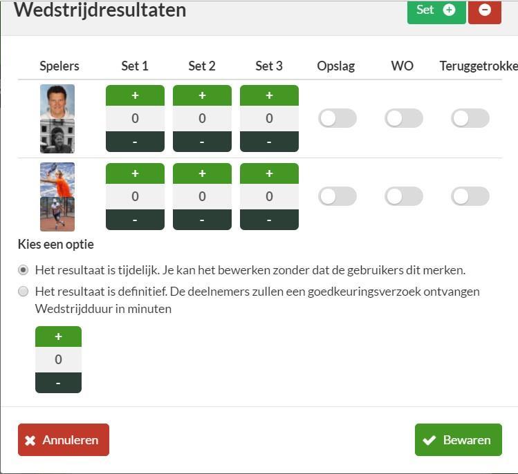 en kies bij Opties voor Resultaten