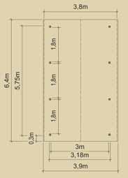 4.50 x 3.90 m ENKELE CARPORT VRIJSTAAND 6.40 x 3.