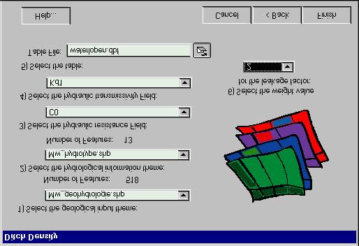 gebruik gemaakt van een kennistabel met gebiedsspecifieke informatie over de waterlopen (5). Deze tabel wordt gekoppeld aan een kaart met hydrologische informatie (2).