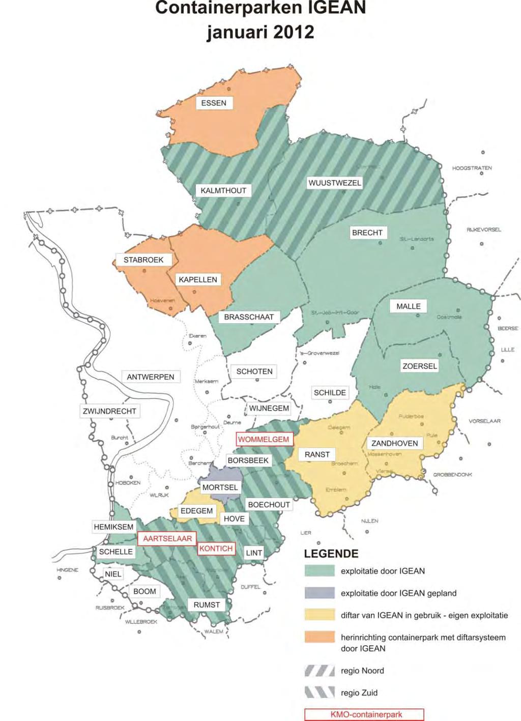 i. Afvalverwijdering naar de toekomst toe In 2005 werden besprekingen gevoerd om te komen tot een betere verhouding bij de het vlak van de verwerking van het restafval, het grofvuil, het GFT+afval en