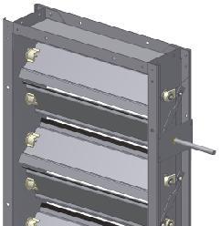 roestvrijstalen kleppenregisters, OBD-RVS / PBD-RVS OBD-RVS- PBD-RVS- O contraroterend P parallel B kleppen D register RVS roestvrijstaal 304 / 316 -S ronde as L= 50 mm -SL ronde as L= 115 mm -SXL