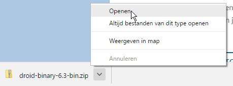 Stap 3: DROID downloadt in een zipfolder.