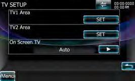 (alleen wanneer het optionele tv-tuneraccessoire is aangesloten) Geef het scherm voor het instellen van de televisie weer Raak [ ] > [ ] > [TV SETUP] aan.