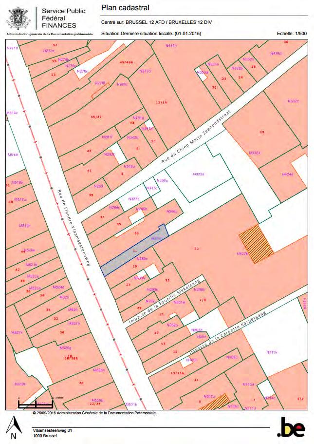 HUIS TE KOOP: VLAAMSESTEENWEG 31, 1000 BRUSSEL 3 Ligging Het huis is gelegen in een van de gezelligste buurten van Brussel, vlakbij het Sint- Katelijneplein, de Dansaertstraat en de Vismet.