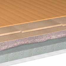 Vloerconstructie DB14 verdiepingsvloer Planken ➋ Zachtboard N+F ➌ Zachtboard afdekplaat ➍ THERMOFLOC isolatiekorrels ➎ Betonvloer ➏