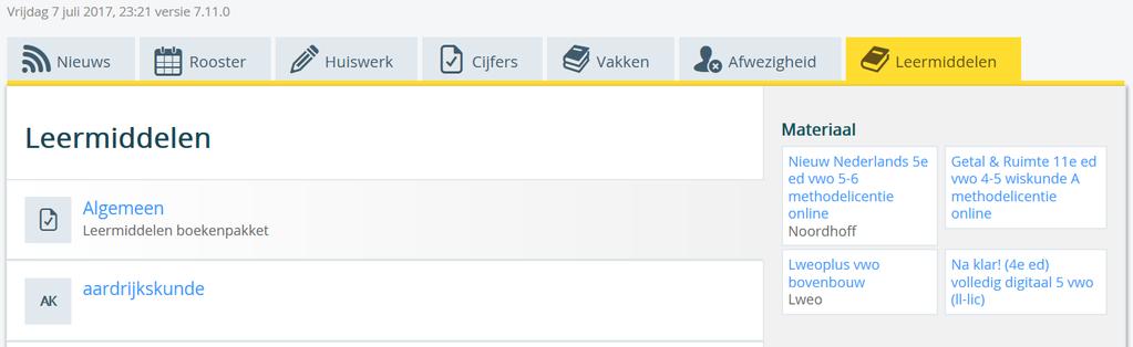 Leermiddelen Sommige lesmethodes hebben geen fysieke/papieren boeken maar alleen digitaal lesmateriaal.