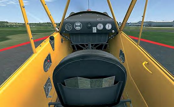 Aspect view veranderen in het hoofdmenu van FSX geeft je een beter perspectief bij het taxiën met staartwielvliegtuigen.