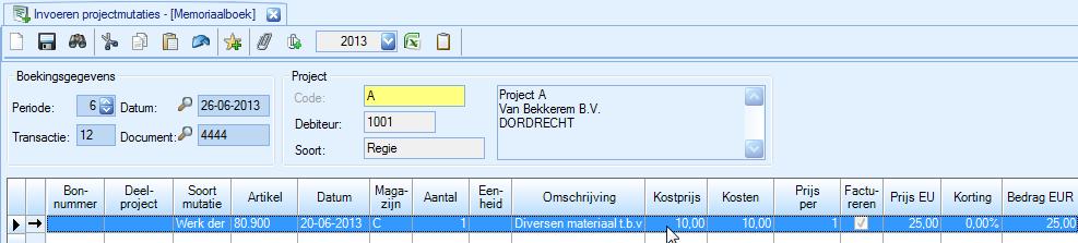 Ga naar het programma Onderhoud Projecten. Roep het project op en ga naar het tabblad Overig. Het is nu mogelijk om de Nieuw datum handmatig aan te passen.