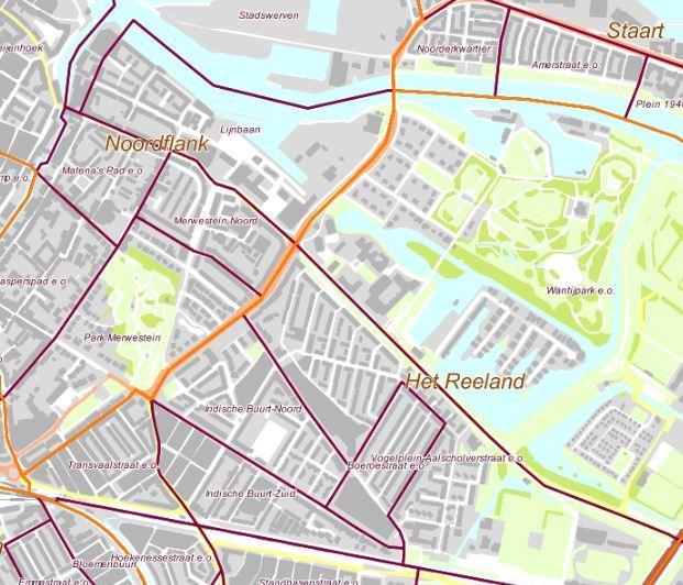 Figuur 1 De buurten Lijnbaan en Vogelbuurt Lijnbaan We vergelijken de uitkomsten uit de vragenlijst met de scores van de Lijnbaan en de Vogelbuurt met die van de vorige keer.